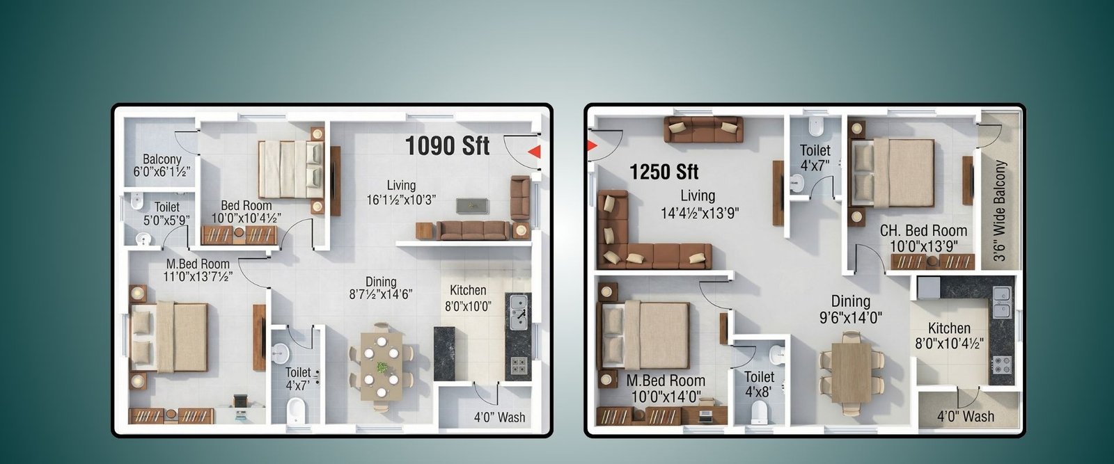 2, 2.5 and 3BHK homes to suit your needs, and pockets